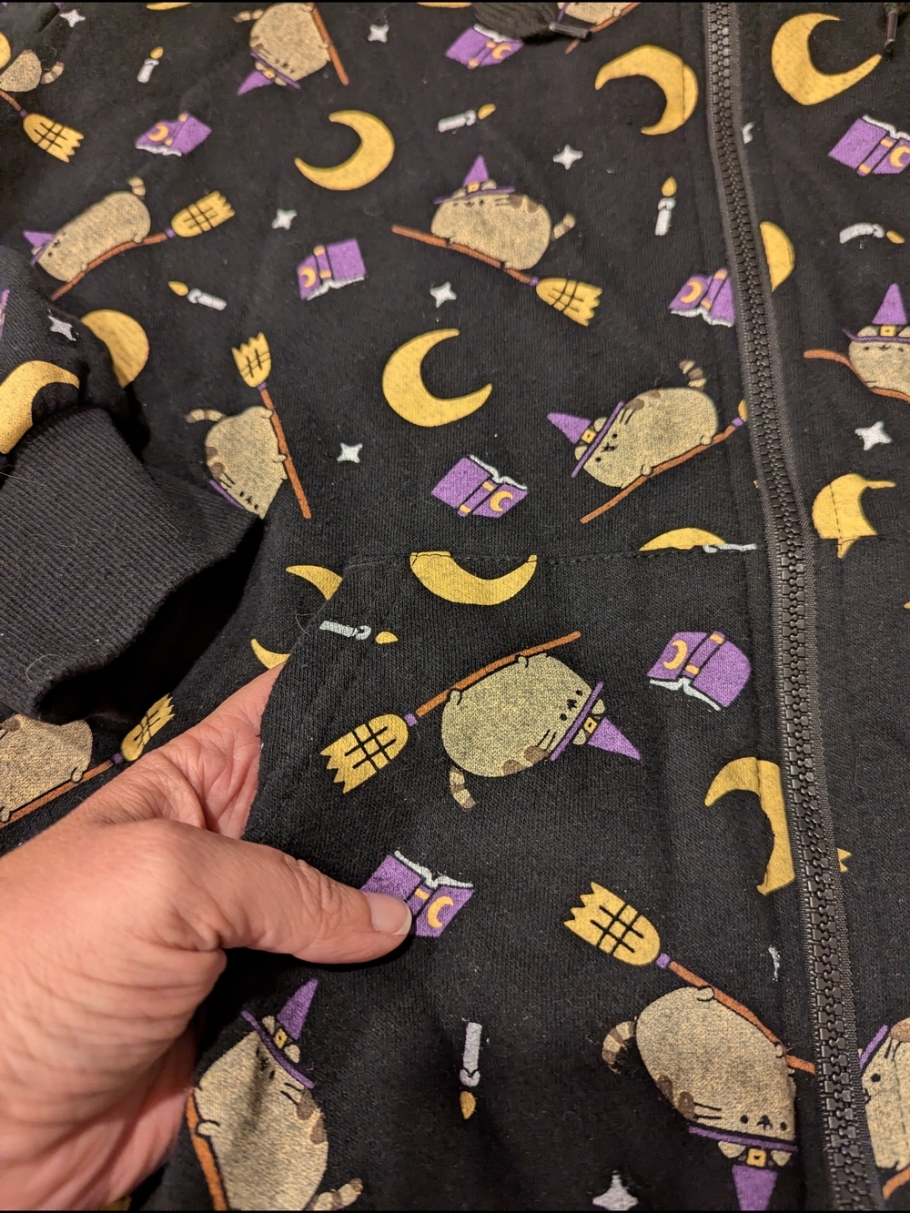 Black Pusheen Halloween Hoodie - Picture 5 of 7